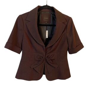 The Limited Bow Front Blazer Short Sleeve Red Womens Size Small